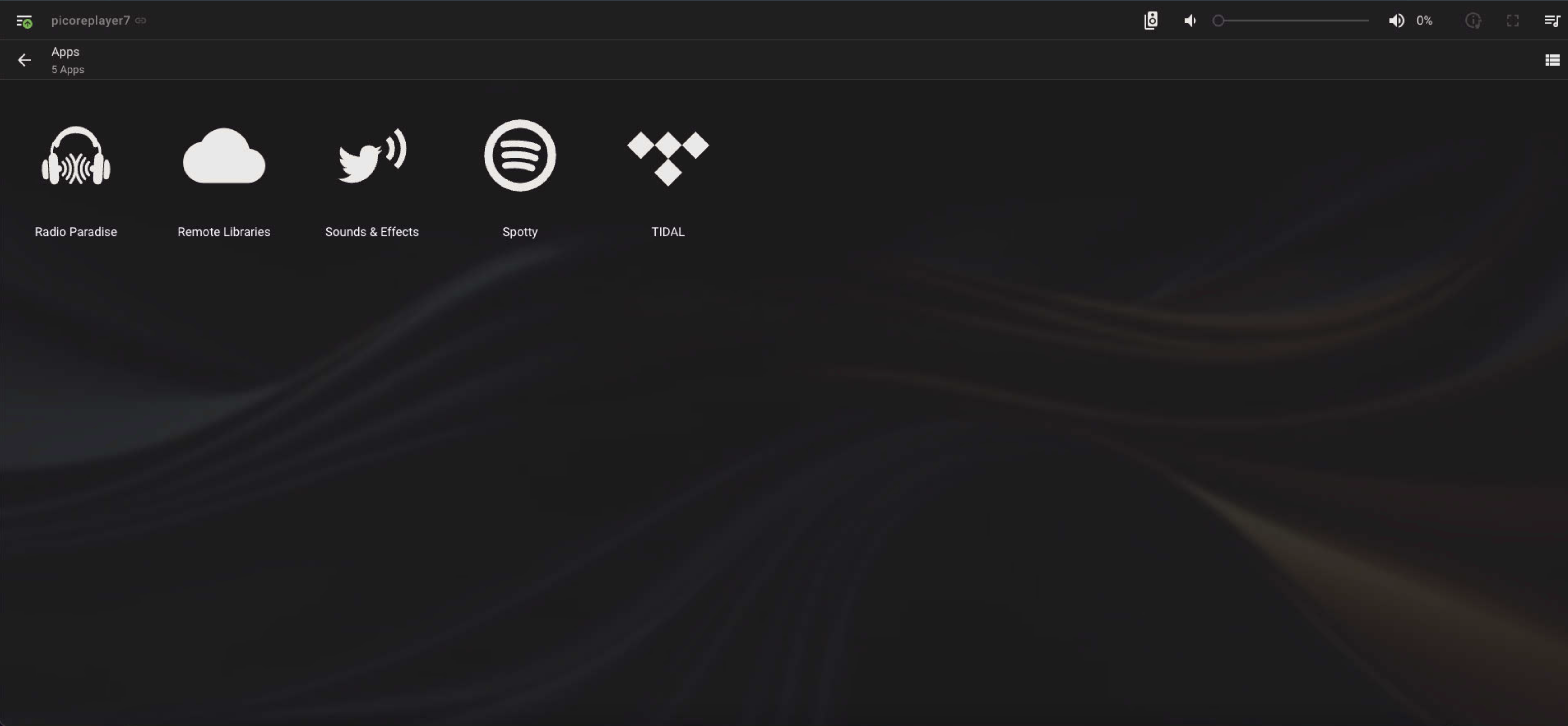 LMS Spotify and Tidal plugins showing streaming library integration